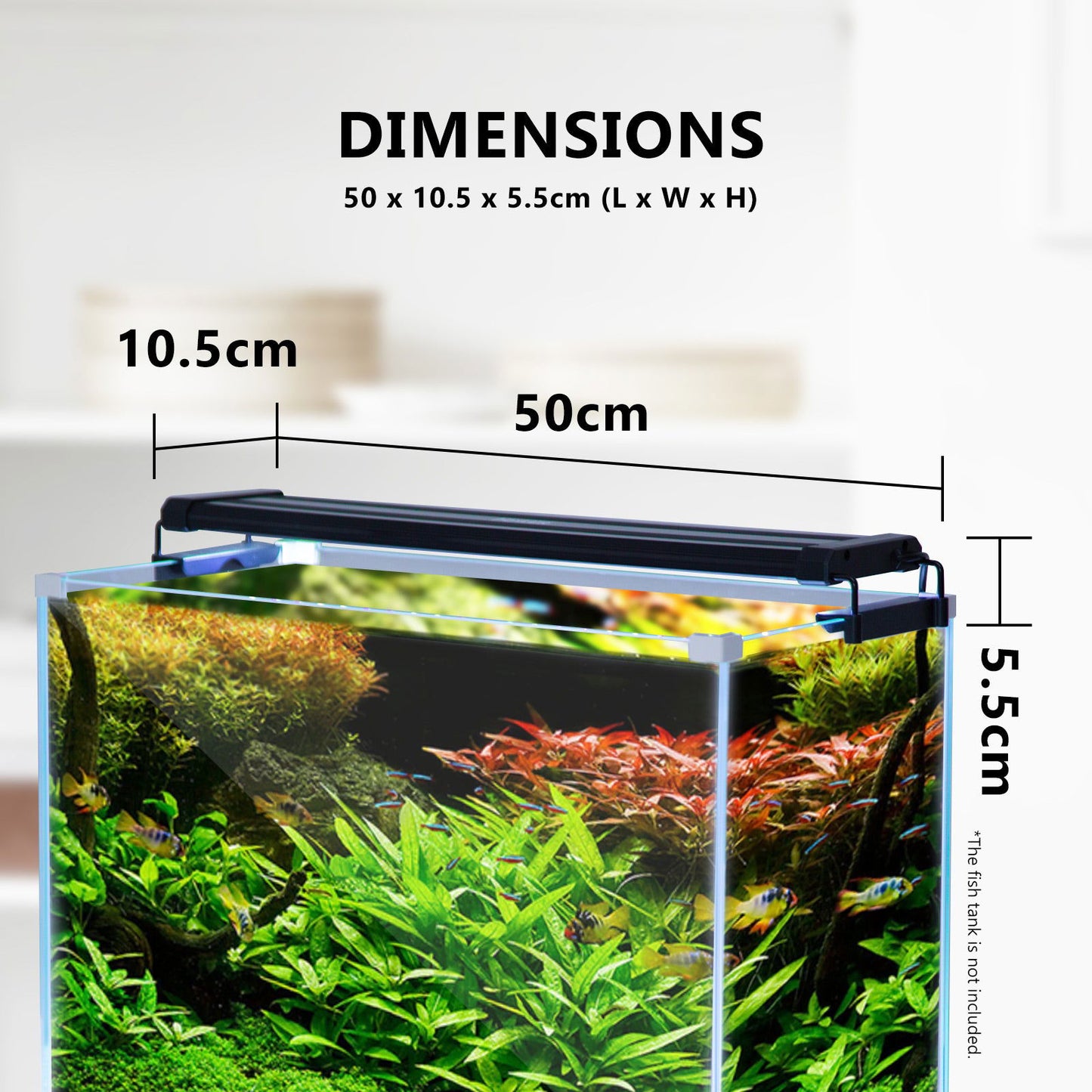 11W Set 2 Aquarium Blue White LED Light for Tank 50-70cm - SEKSI
