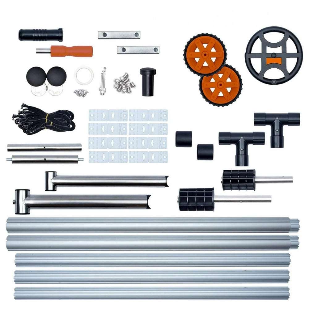 Pool Cover Reel Solar Inground Cover Aluminum Reel Set with Sandbags_4