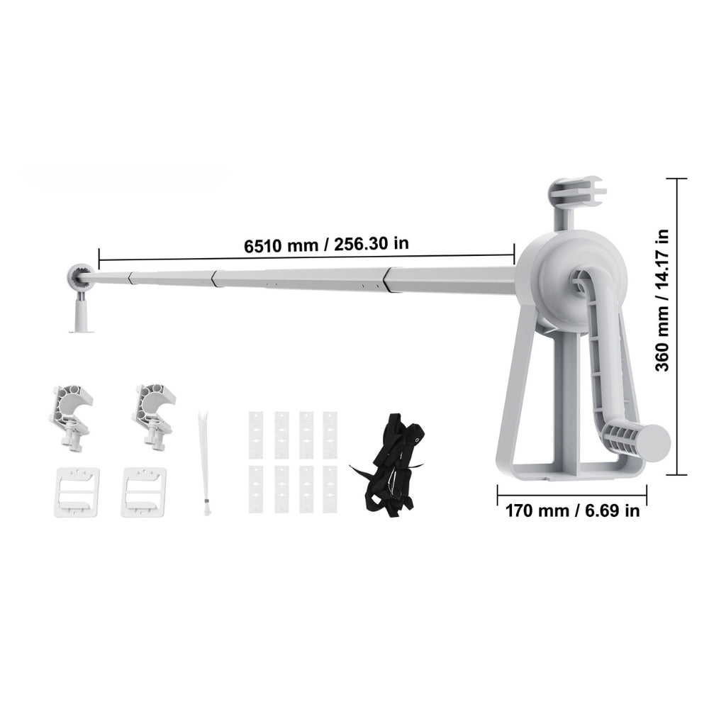 Pool Cover Reel Solar Inground Cover Aluminum Reel Set with Sandbags_8