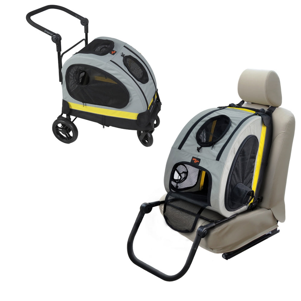 2 in 1 Portable Pet Travel Stroller Pushchair Car Seat Travel Carrier_6
