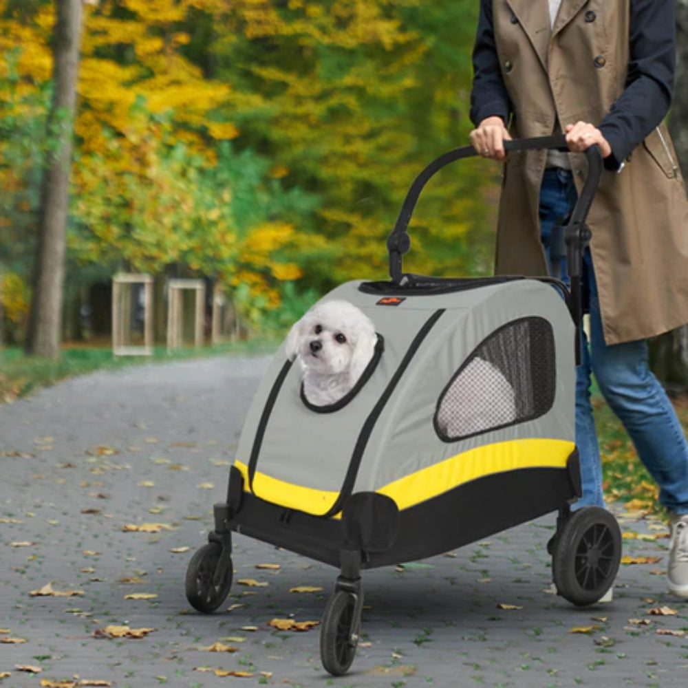 2 in 1 Portable Pet Travel Stroller Pushchair Car Seat Travel Carrier_0