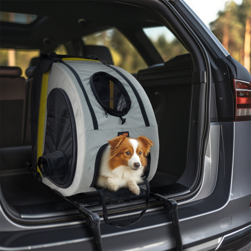 2 in 1 Portable Pet Travel Stroller Pushchair Car Seat Travel Carrier_3