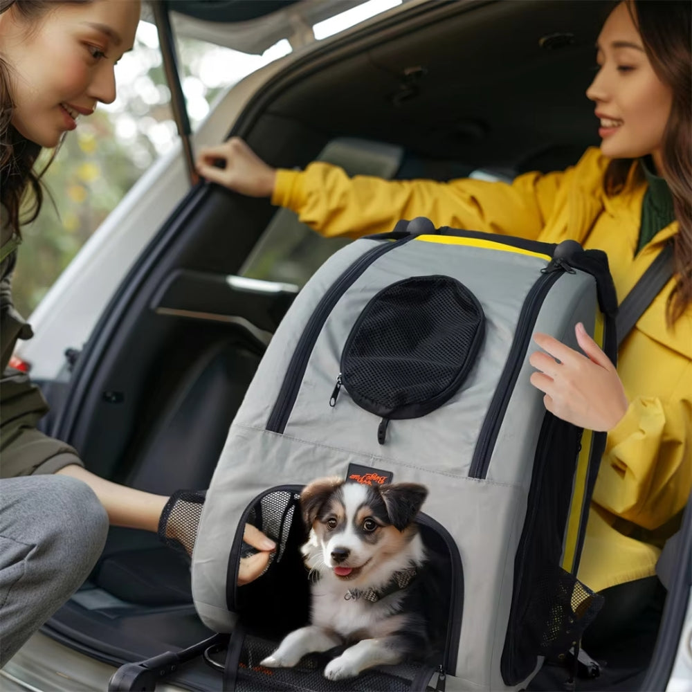 2 in 1 Portable Pet Travel Stroller Pushchair Car Seat Travel Carrier_5