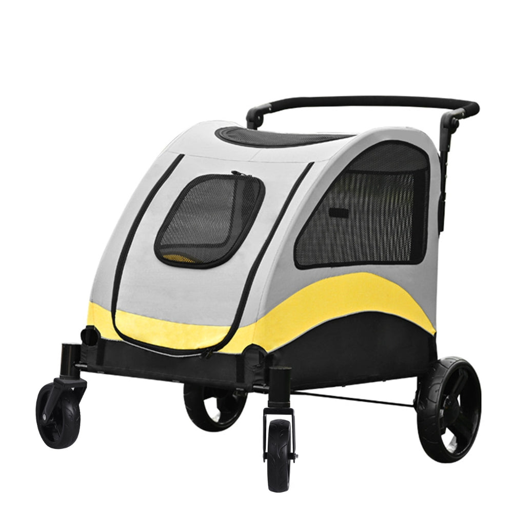 Portable Dog Stroller 4 Wheels for Large Dogs Foldable Pet Cat Travel Carriage Stroller_1