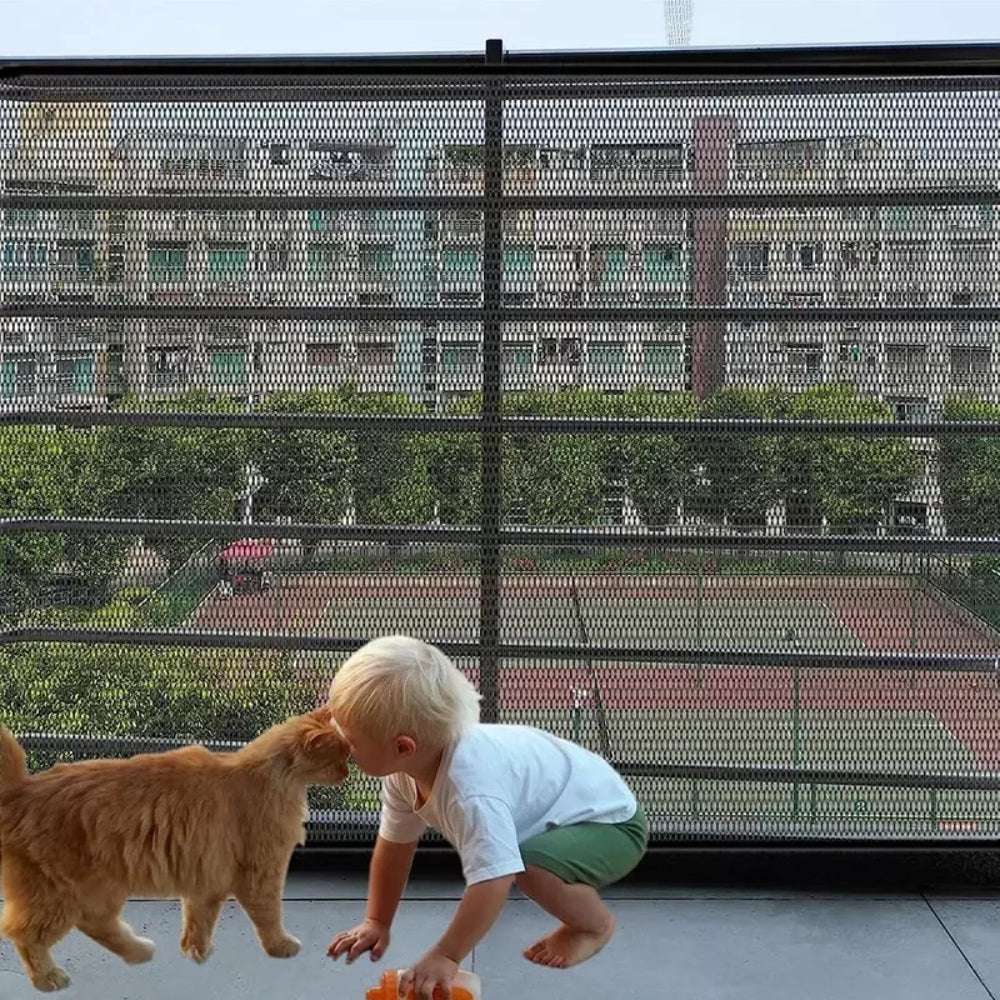 Pet Dog Barrier Fences Breathable Mesh Playpen For Dog Safety Fence_4