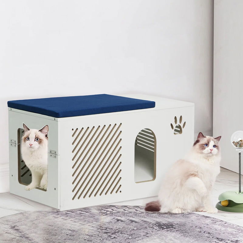 Cat Litterbox Enclosure Modern Designed Hidden Pet Litter Washroom - SEKSI