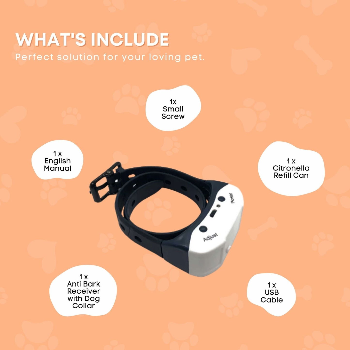 Dog Bark Collar - Citronella USB Rechargeable Mist Spray Training Device - SEKSI
