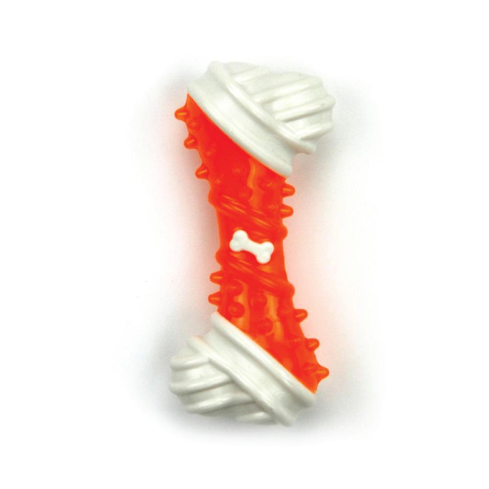 Dog Chew Bone - Orange Chicken Flavour Taste - Puppy Dental Teething Gum Toy AFP - SEKSI