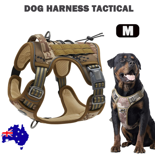 Dog Harness Tactical No Pull Adjustable Pet Military Working Training Vest M - SEKSI