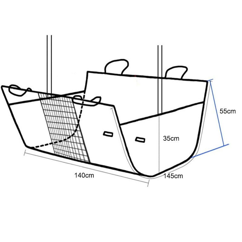 Dog Seat Cover with Perspective Mesh Window Waterproof Pet Hammock - SEKSI