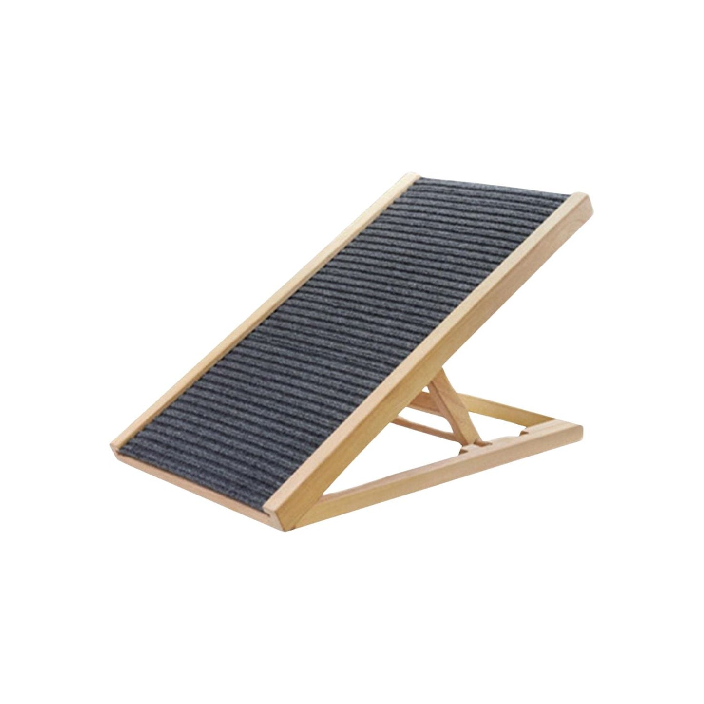 Floofi Natural Wood Grain Wooden Adjustable Height Pet Ramp Dog Sofa Stairs - SEKSI