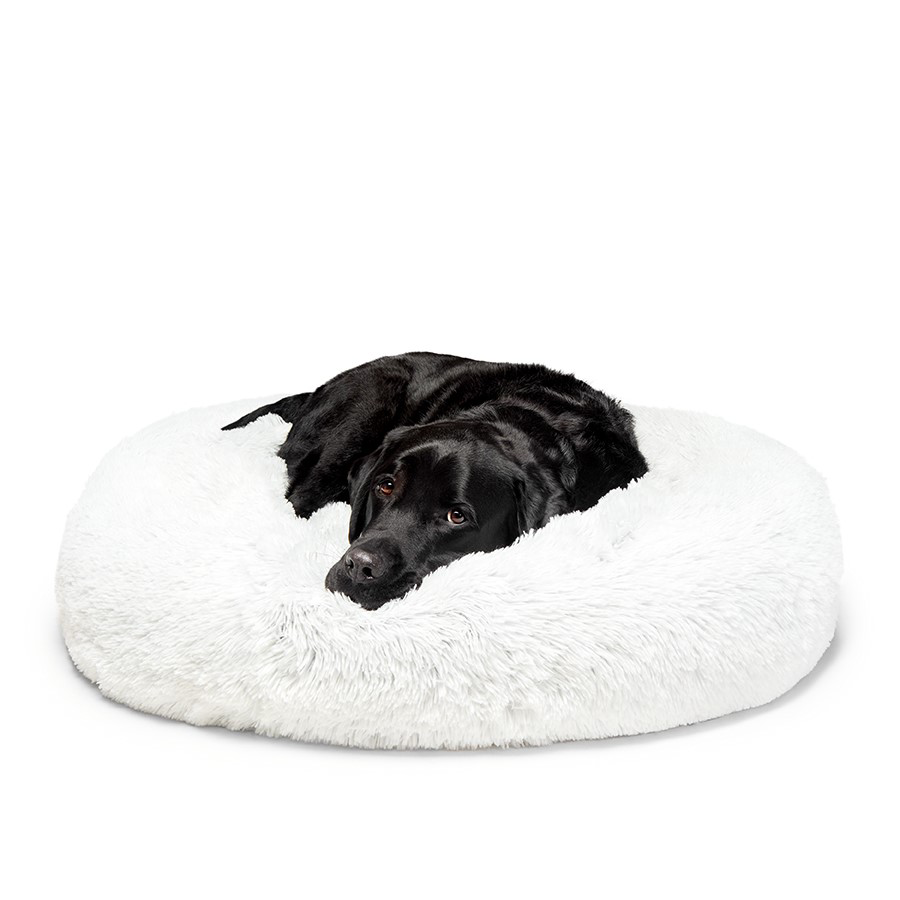 Fur King "Aussie" Calming Dog Bed - White - 100 CM - Large - SEKSI