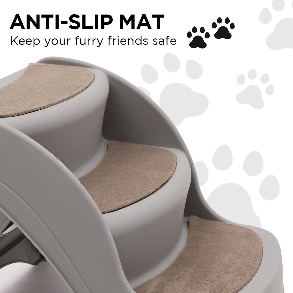 Furtastic 38cm Foldable Pet Stairs Ramp - Grey - SEKSI