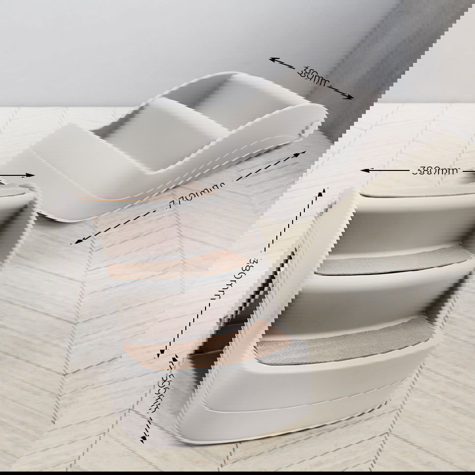 Furtastic 38cm Foldable Pet Stairs Ramp - Grey - SEKSI