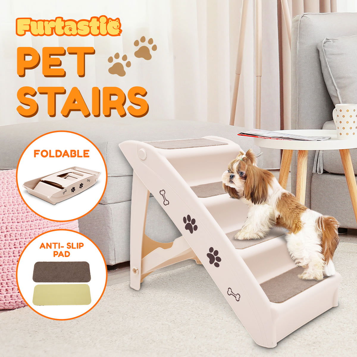 Furtastic 50cm Foldable Step Ladder Stairs - SEKSI