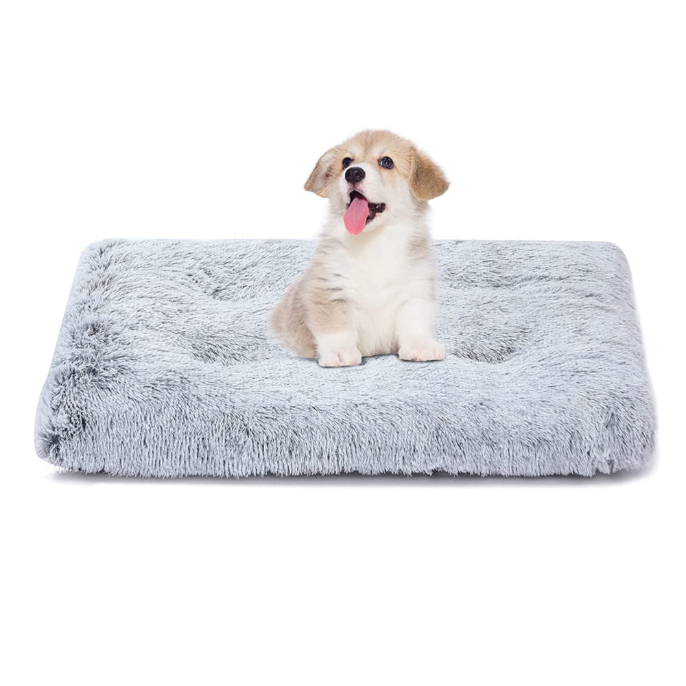 PETSWOL Plush and Cozy Pet Mat for Ultimate Comfort and Warmth-Light Grey - SEKSI