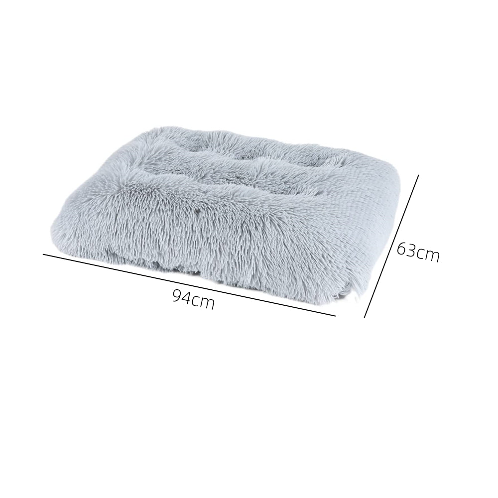 PETSWOL Plush and Cozy Pet Mat for Ultimate Comfort and Warmth-Light Grey - SEKSI