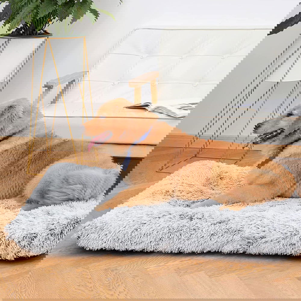 PETSWOL Plush and Cozy Pet Mat for Ultimate Comfort and Warmth-Light Grey - SEKSI