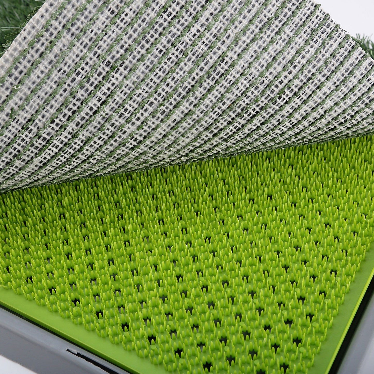 Pet Dog Potty Tray Training Toilet + 1 Grass Mat 69cm x 43cm - SEKSI