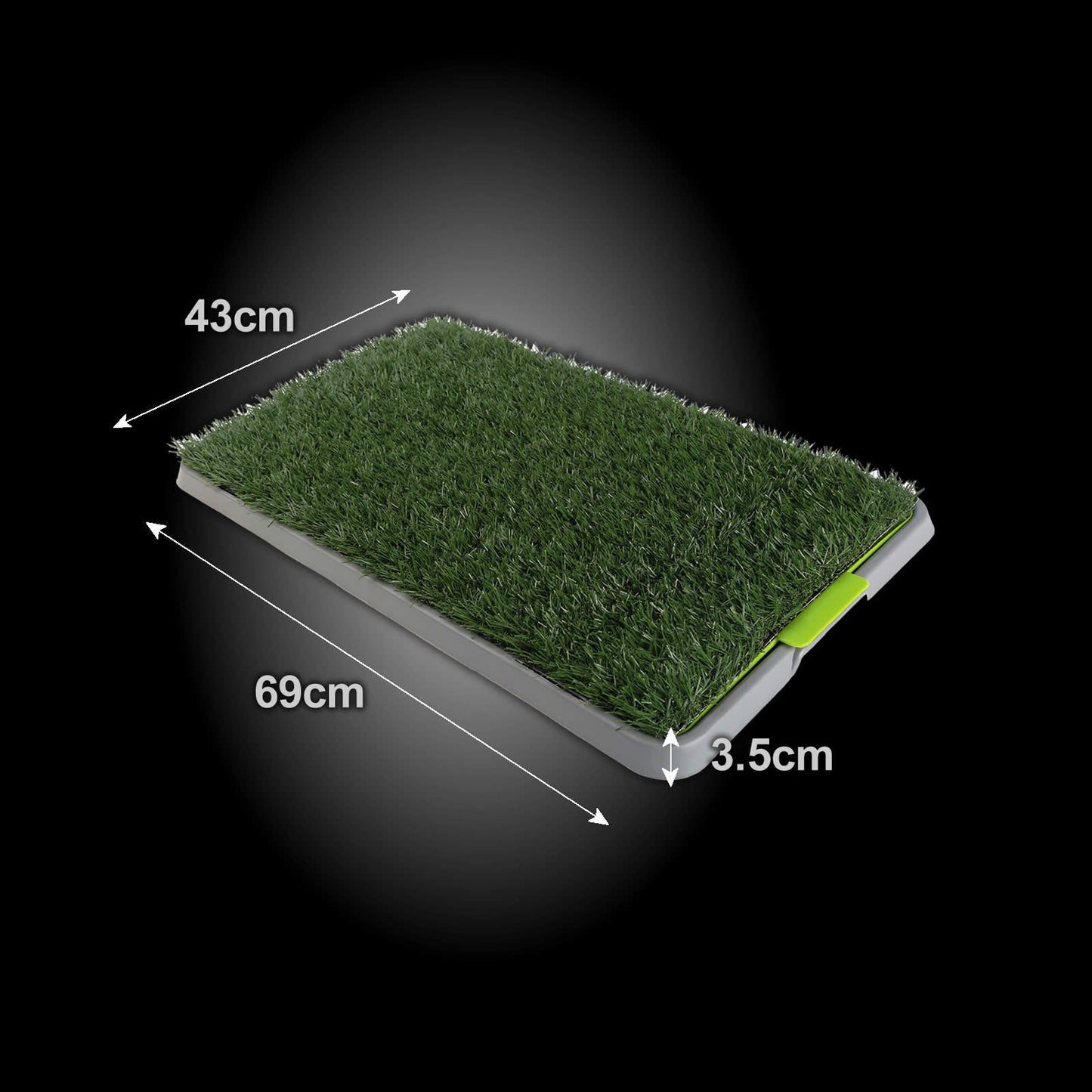 Pet Dog Potty Tray Training Toilet + 1 Grass Mat 69cm x 43cm - SEKSI