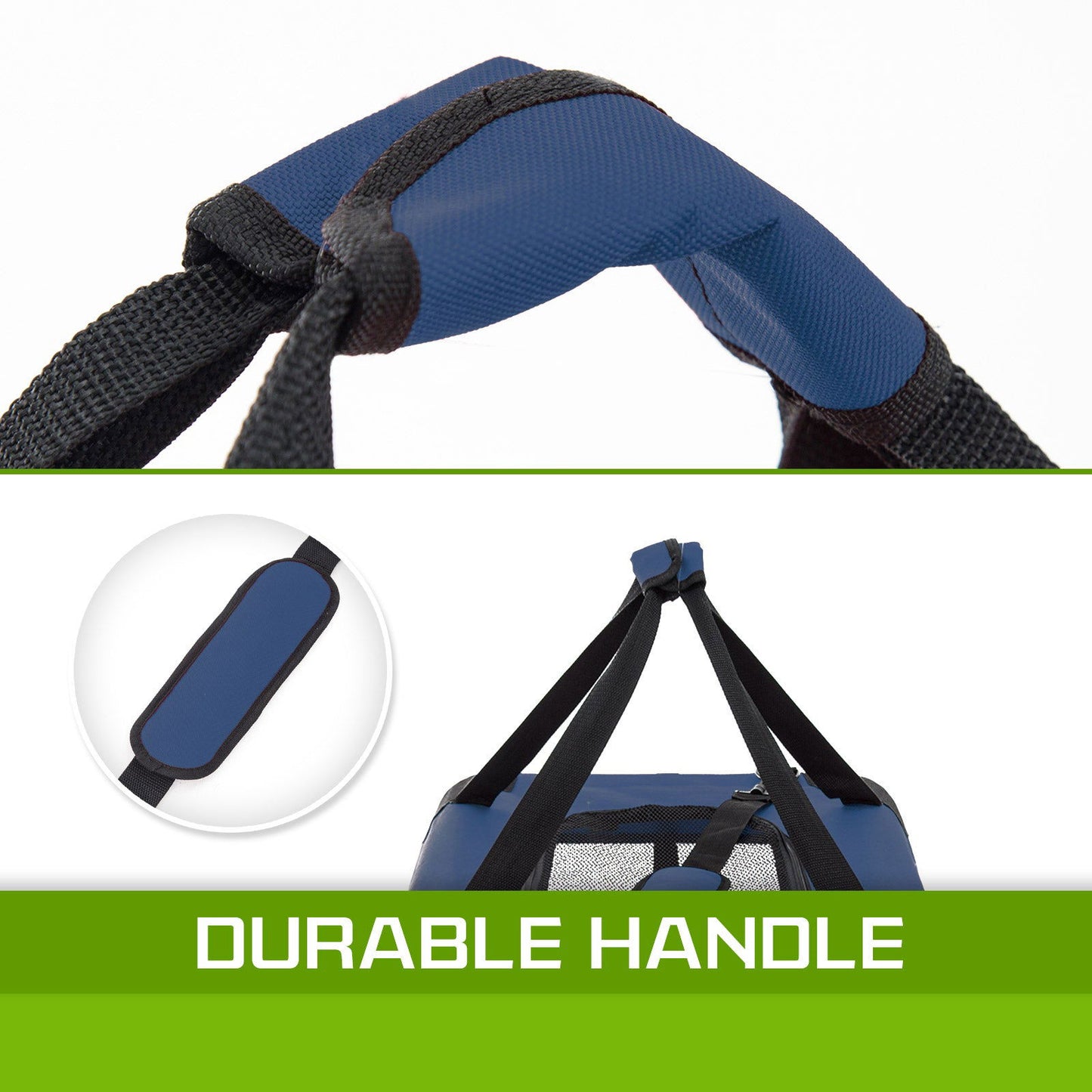 Portable Soft Dog Cage Crate Carrier L BLUE - SEKSI