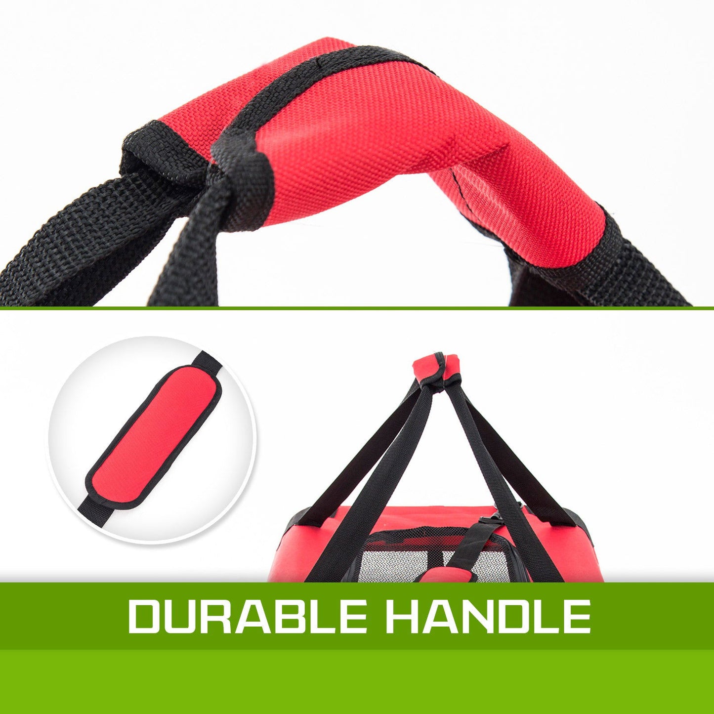 Portable Soft Dog Cage Crate Carrier L RED - SEKSI