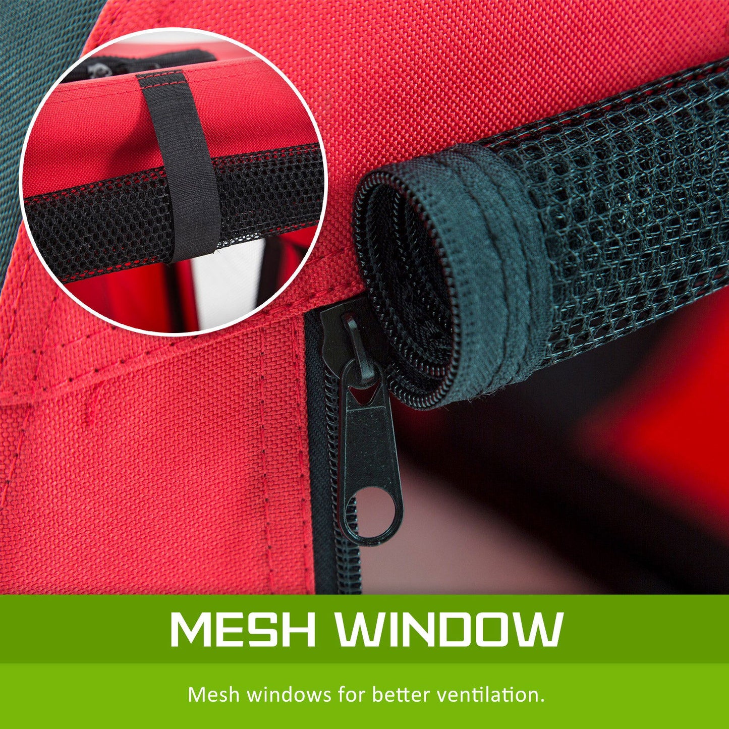 Portable Soft Dog Cage Crate Carrier L RED - SEKSI