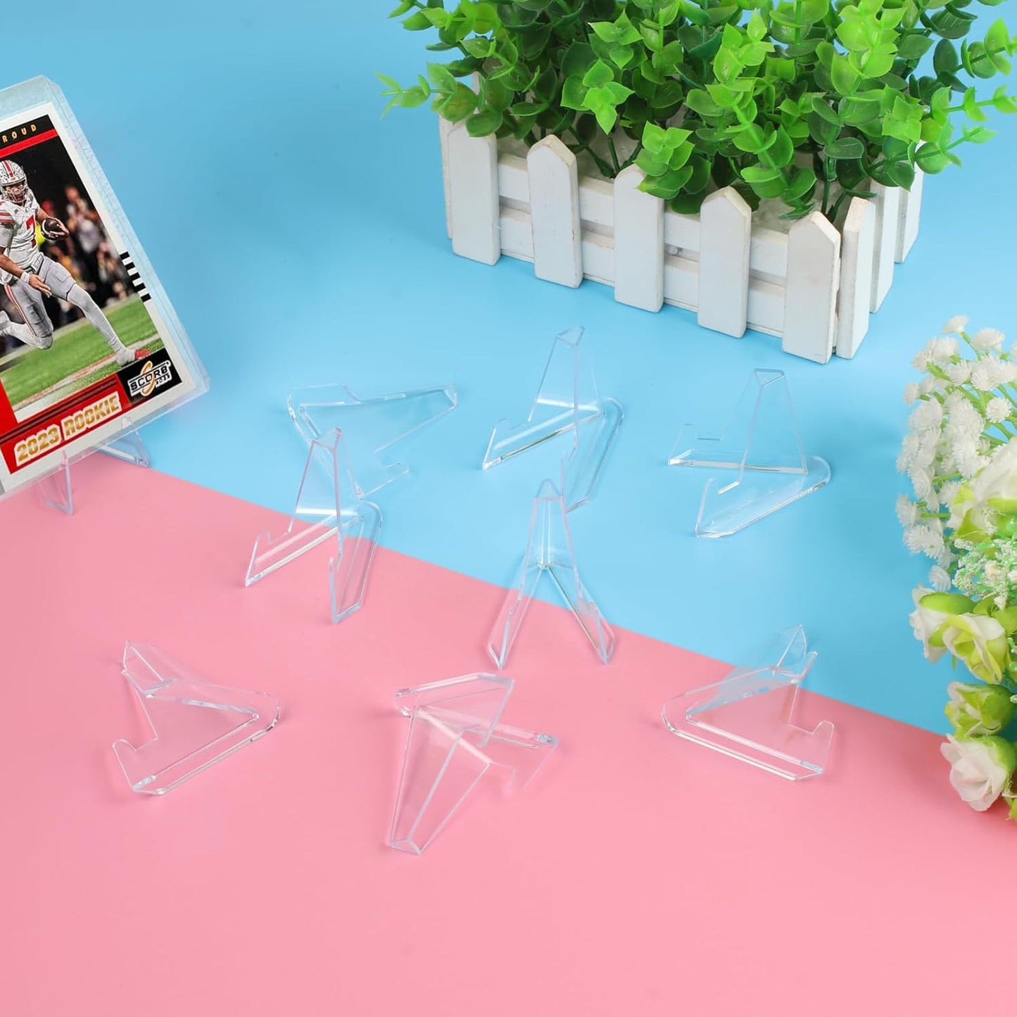 32Packs Card Display Stand, Card Stand, Card Stands for Sports Cards, Trading Card Stand, Acrylic Material, 2.2 Inch Tall