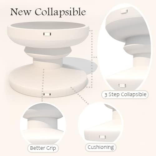 Heart-Shaped Phone Grip and Stand, Collapsible Expandable Design, Pink