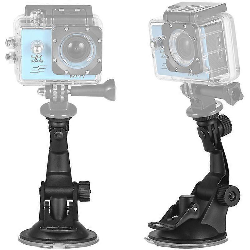Action Camera Accessories Car Suction Cup Mount + Tripod Adapter for GoPro hero 7/6/5/4 SJCAM/YI, Model: Black