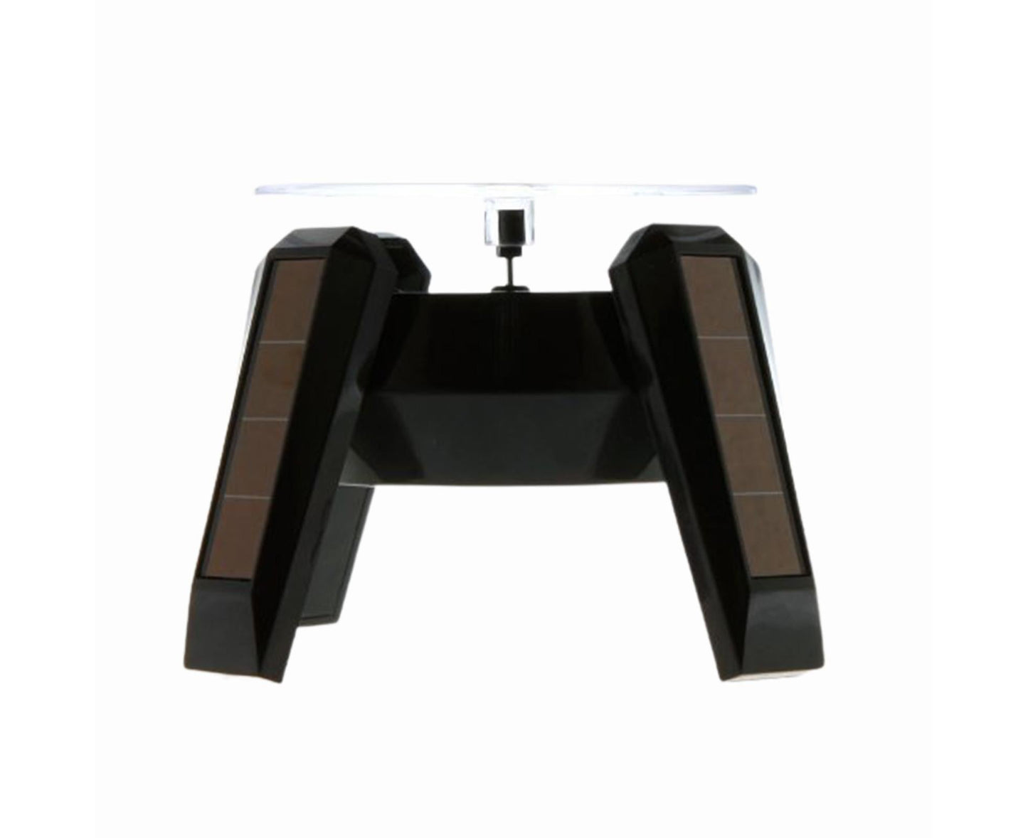 360-Degree Rotating Solar Display Stand Turntable Phone Holder with LED Light-White