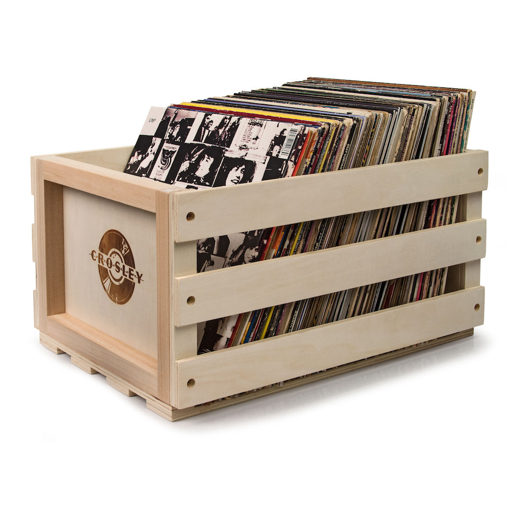 CROSLEY Crosley Voyager Tan - Bluetooth Portable Turntable & Record Storage Crate
