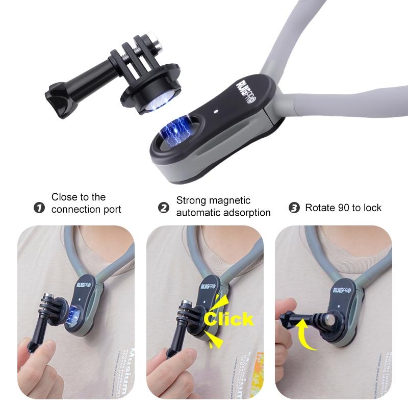 Flexible Neck Mount For Pov Viewing With Strap
