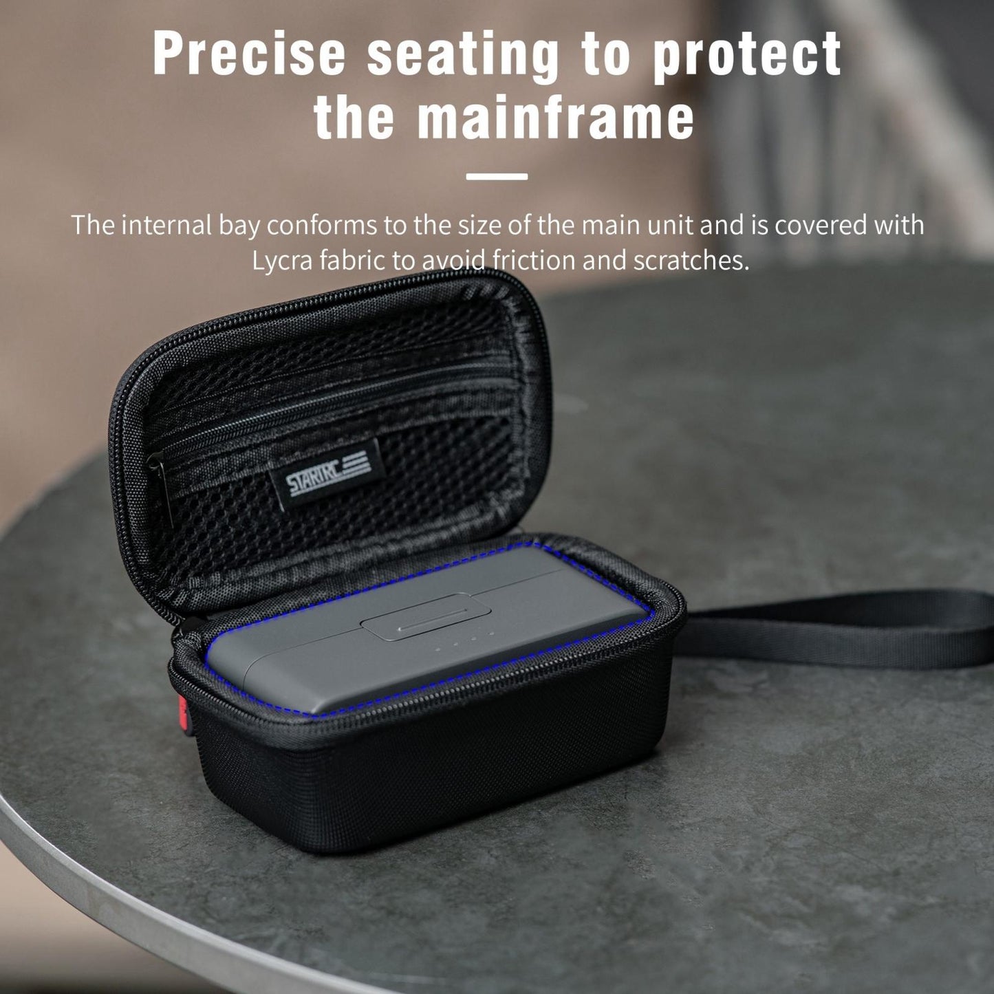 Portable Diamond Texture Carry Case With Carabiner And Strap