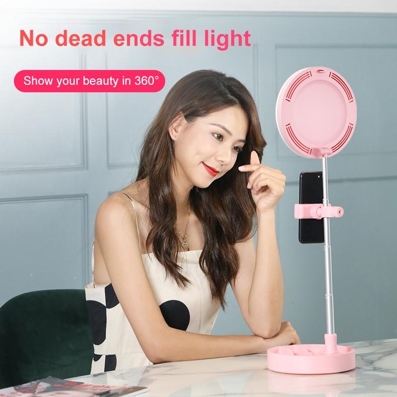 Multi-Function Live Broadcast Ring Light With Phone Holder - G6 Black