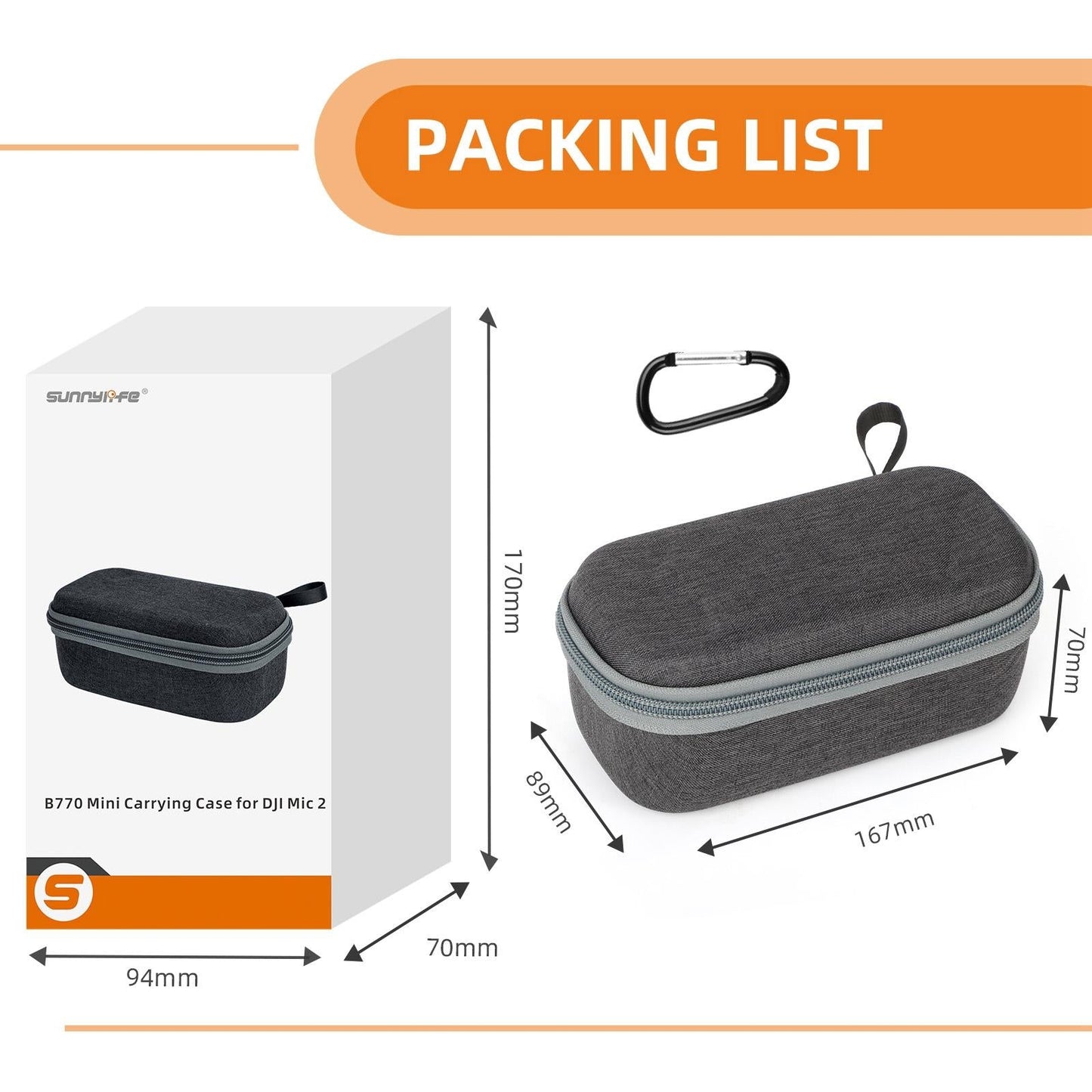 Mini Carrying Case For Dji Mic 2 Wireless Microphone - Storage Bag