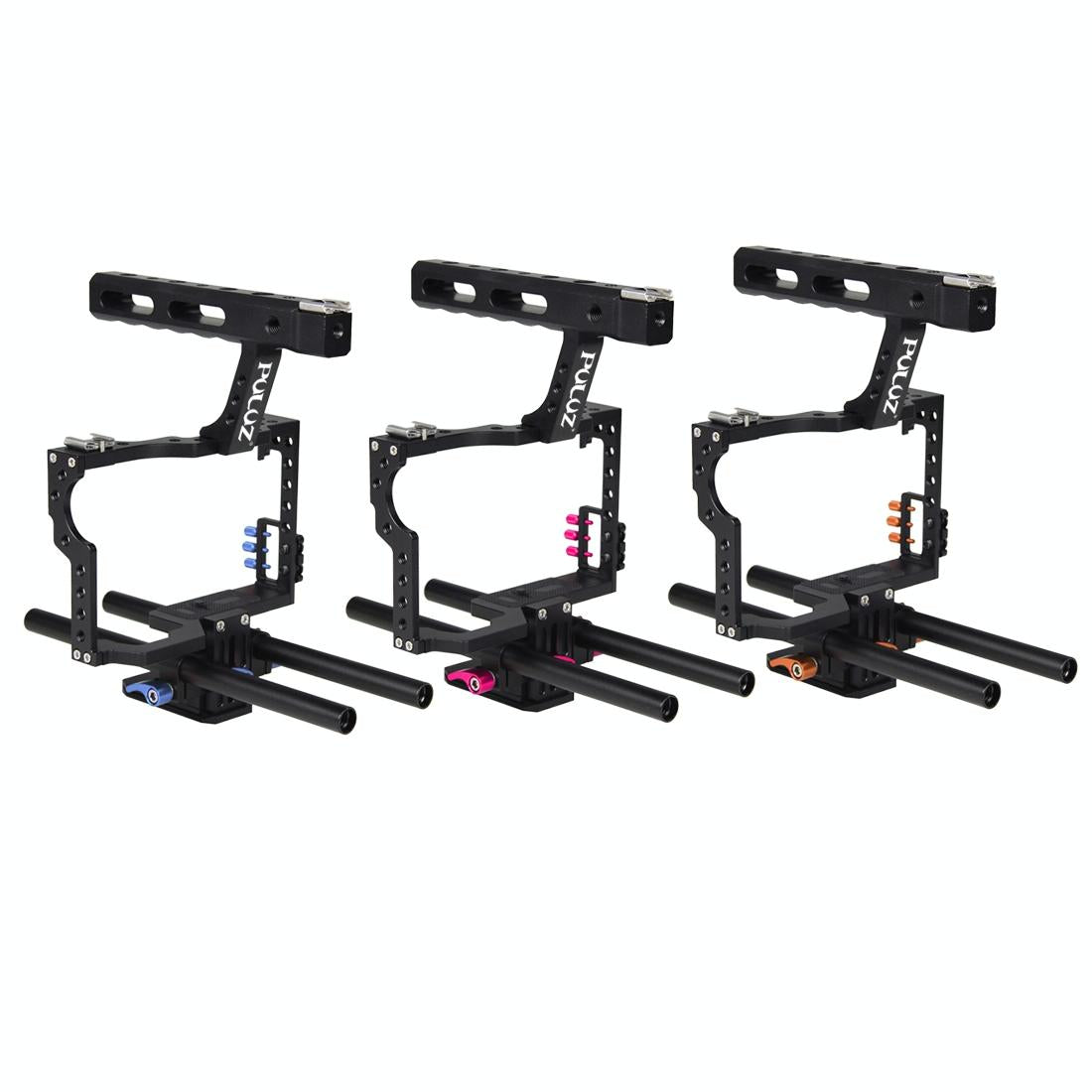 Sony A7 / A7S / A7R Camera Cage Stabilizer With Handle - Blue