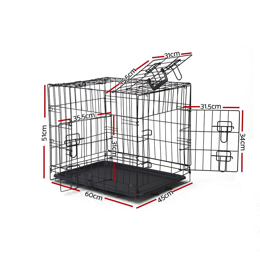 i.Pet 24" Dog Cage Crate Kennel 3 Doors - SEKSI