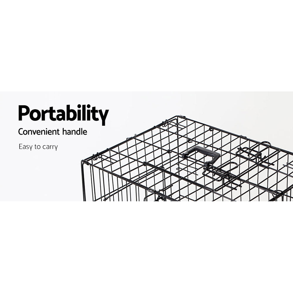 i.Pet 24" Dog Cage Crate Kennel 3 Doors - SEKSI