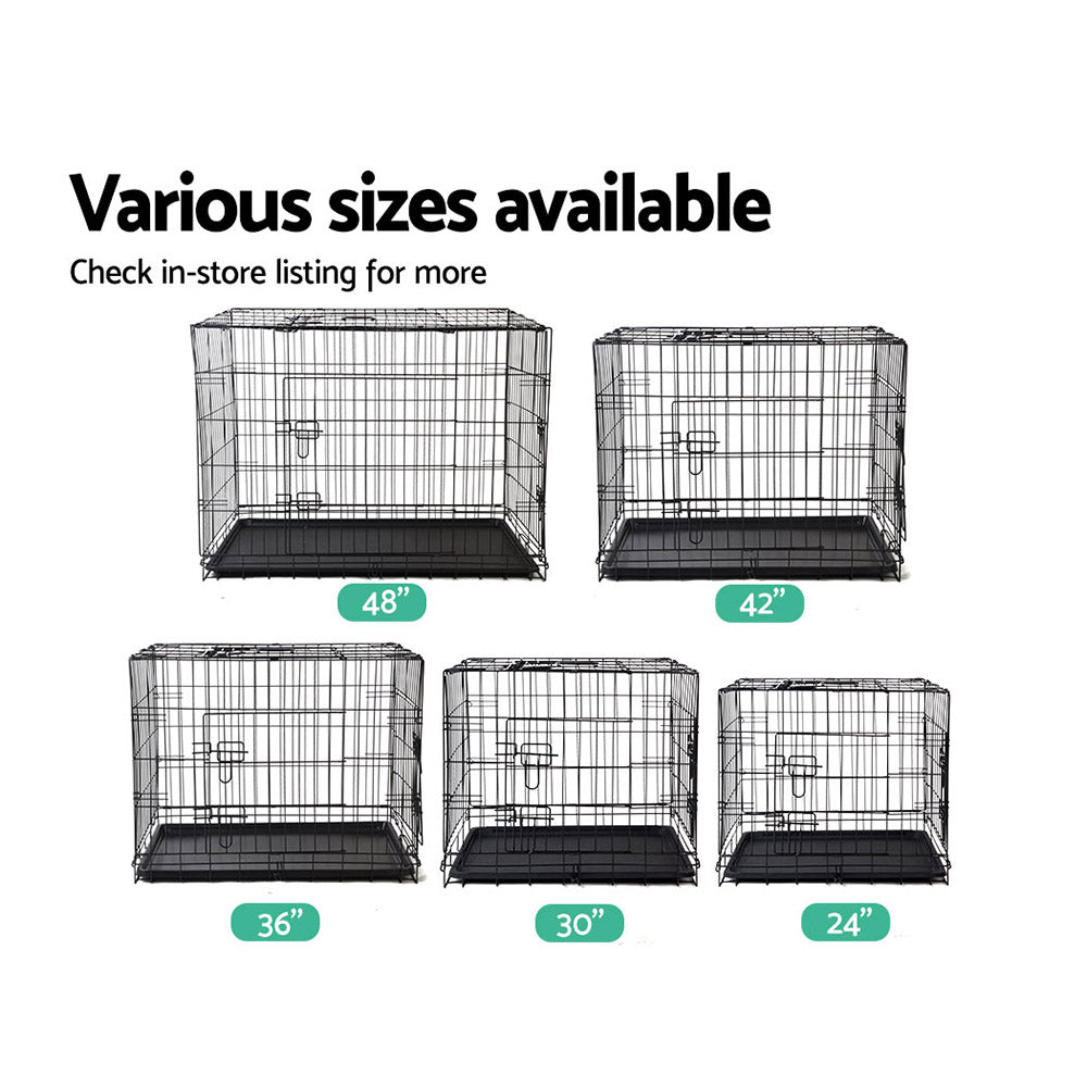 i.Pet 24" Dog Cage Crate Kennel 3 Doors - SEKSI