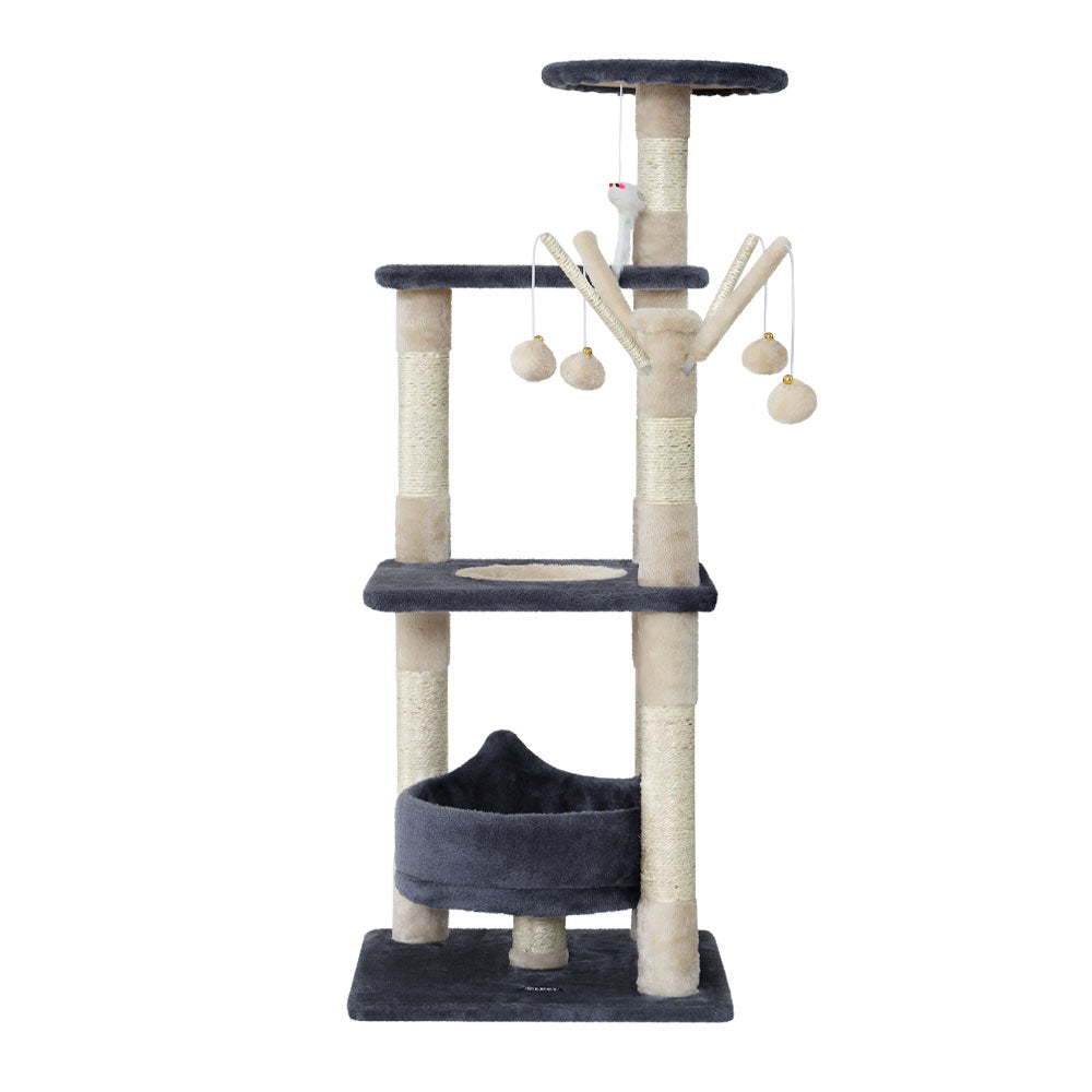 i.Pet Cat Tree 110cm Tower Scratching Post Scratcher Wood Condo House Bed Toys - SEKSI
