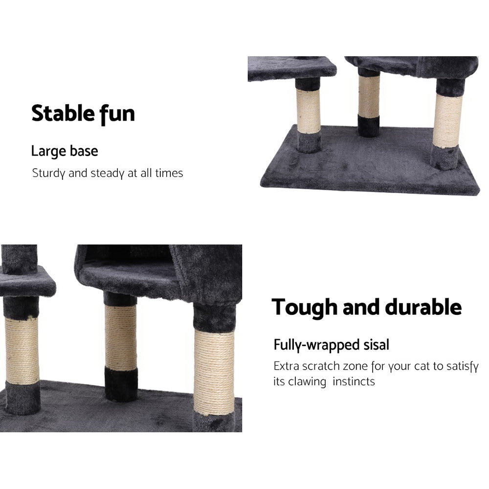 i.Pet Cat Tree 120cm Tower Scratching Post Scratcher Wood Condo House Bed Toys - SEKSI