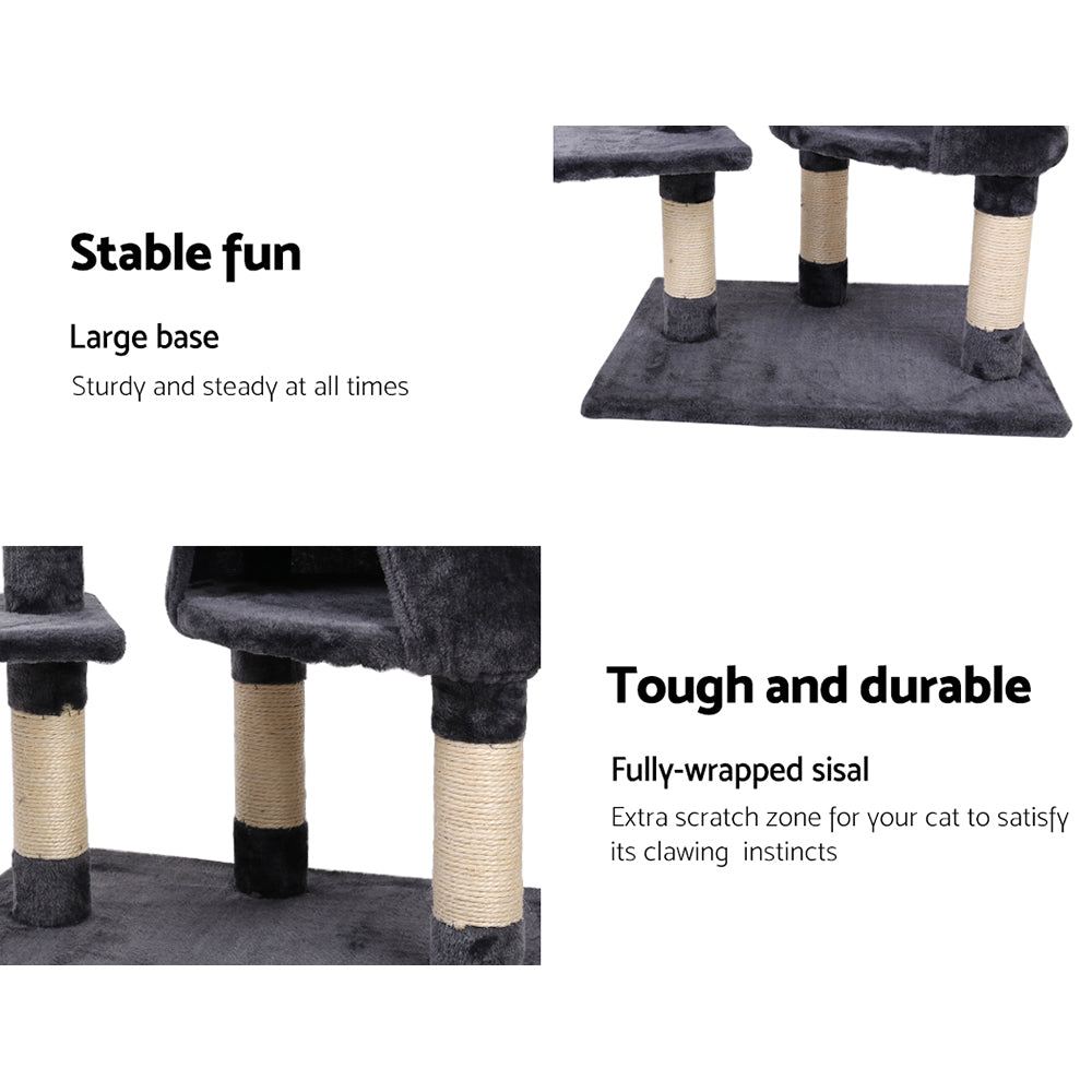 i.Pet Cat Tree 120cm Tower Scratching Post Scratcher Wood Condo House Bed Toys - SEKSI