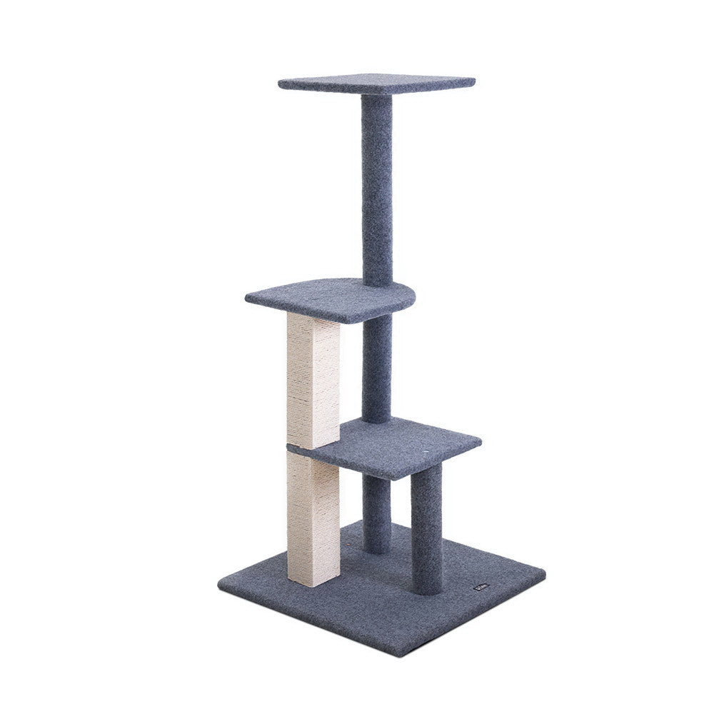 i.Pet Cat Tree 124cm Scratching Post Tower Scratcher Trees Wood Condo Board - SEKSI