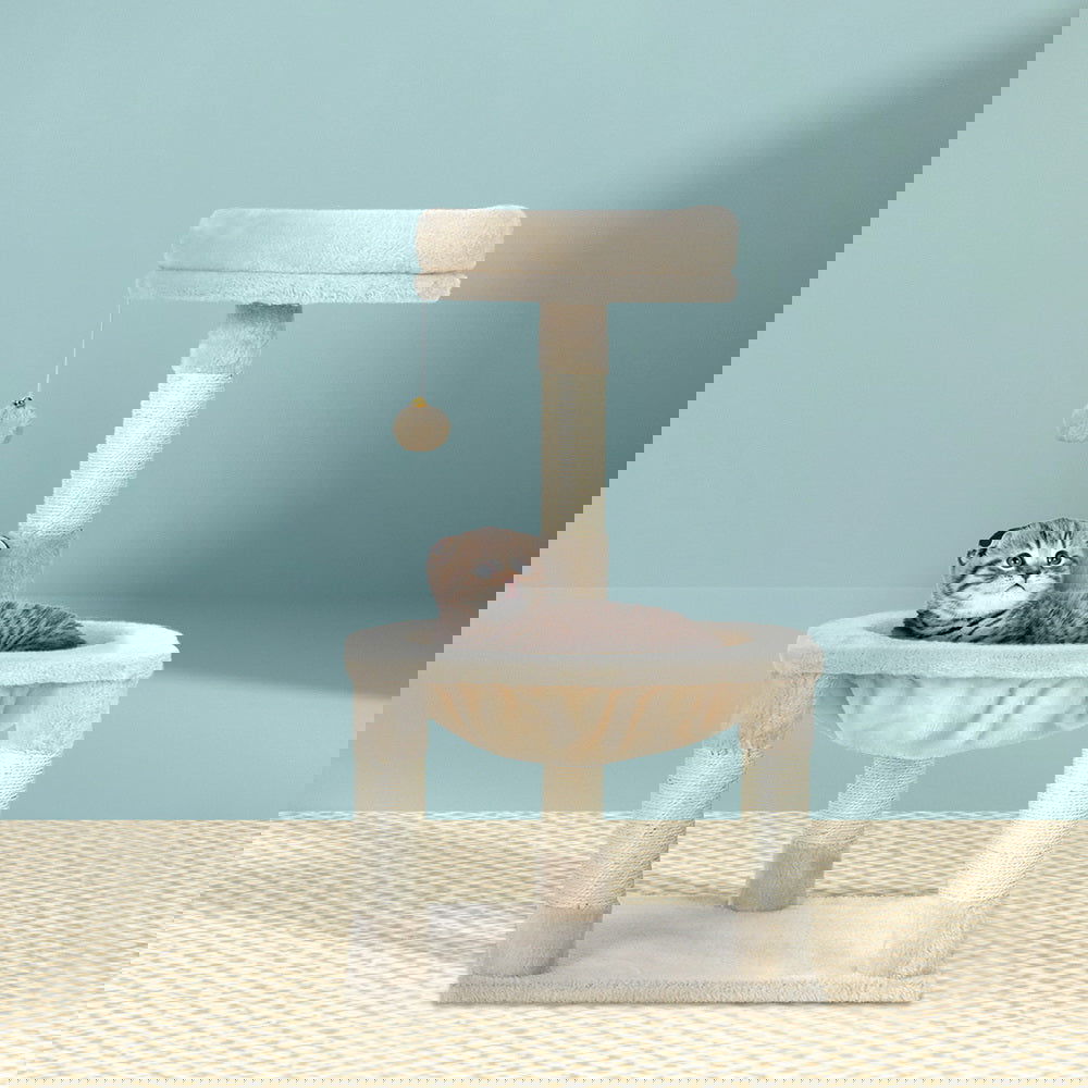 i.Pet Cat Tree 69cm Scratching Post Tower Scratcher Wood Condo Toys House Bed - SEKSI