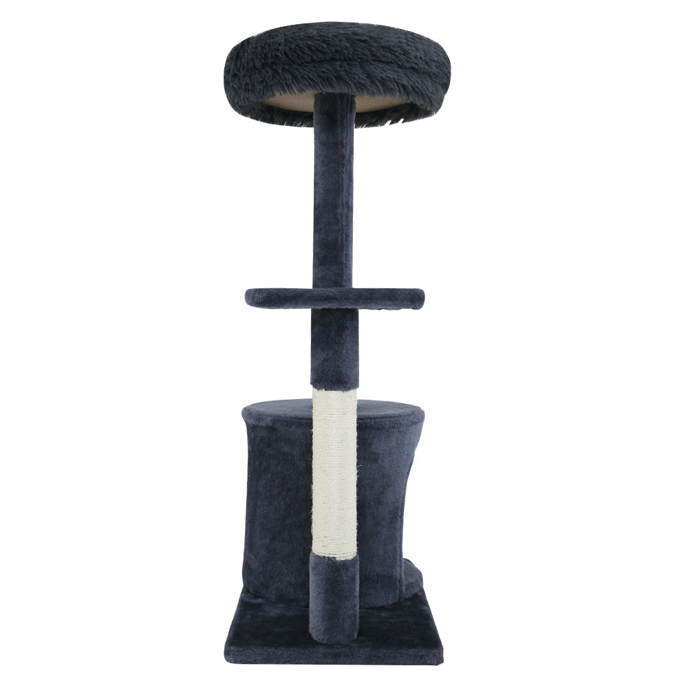 i.Pet Cat Tree 94cm Scratching Post Tower Scratcher Condo House Wood Trees Grey - SEKSI