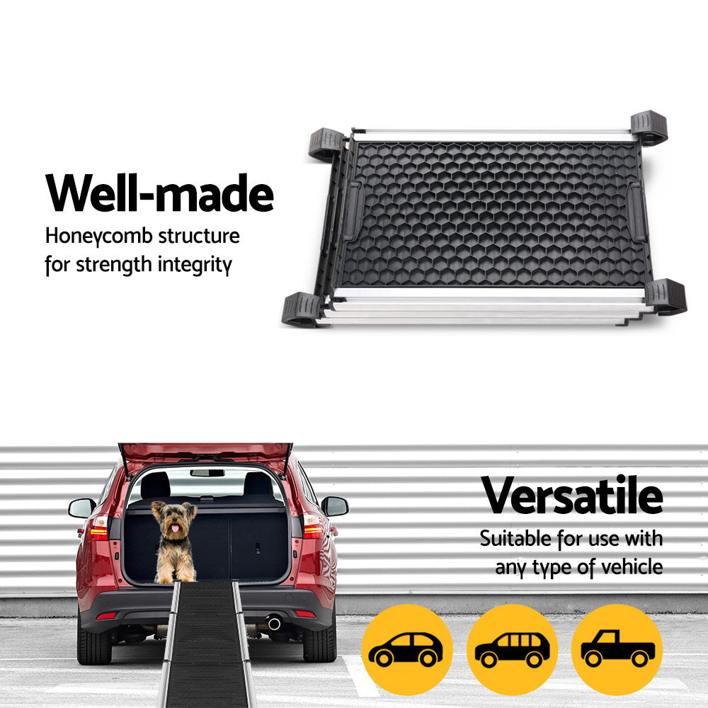 i.Pet Dog Ramp Pet Stairs Steps Car SUV Foldable Portable Ladder Adjustable - SEKSI