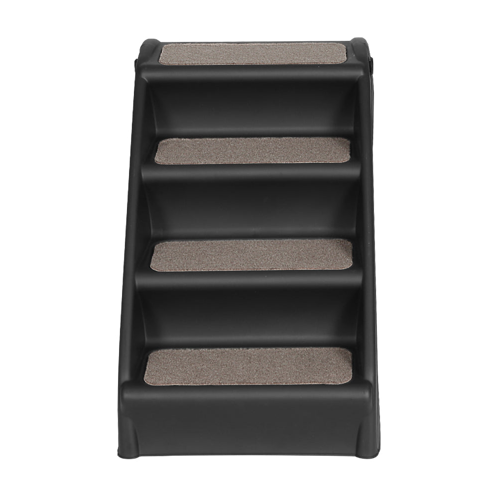 i.Pet Dog Ramp Steps For Bed Sofa Car Pet Stairs Ladder Portable Foldable Black - SEKSI
