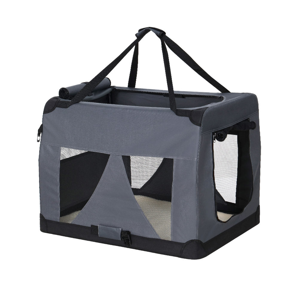 i.Pet Pet Carrier Soft Crate Dog Cat Travel 60x42CM Portable Foldable Car M - SEKSI