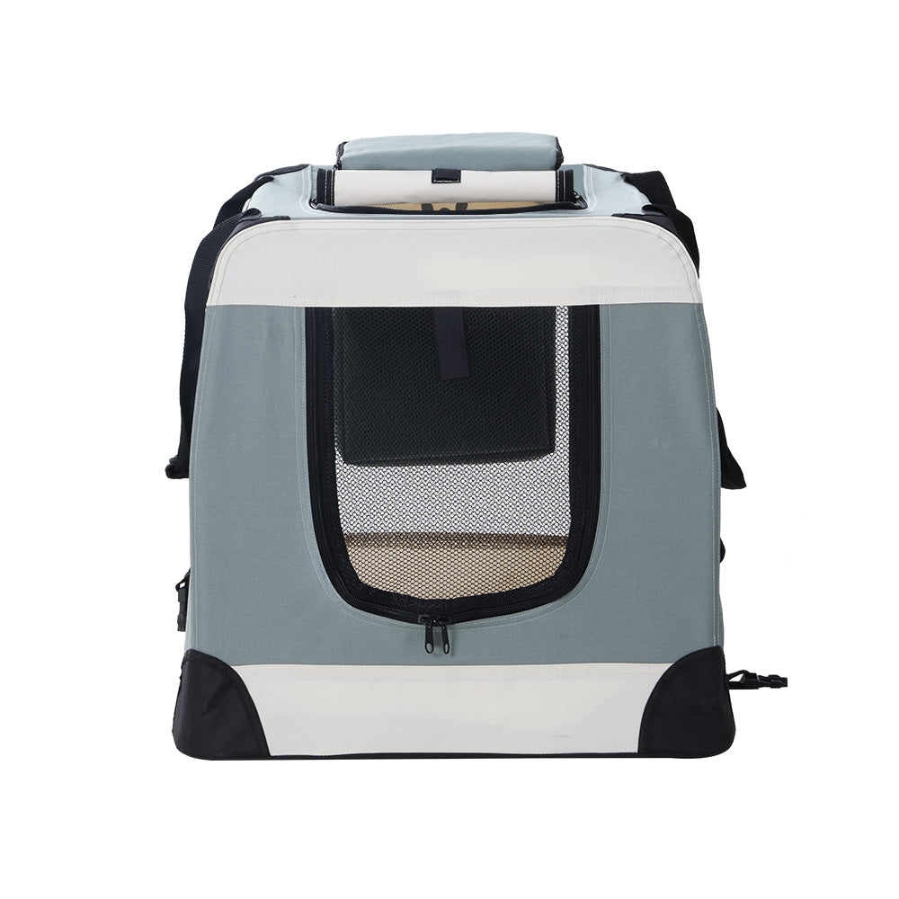 i.Pet Pet Carrier Soft Crate Dog Cat Travel 70x52CM Portable Foldable Car Large - SEKSI